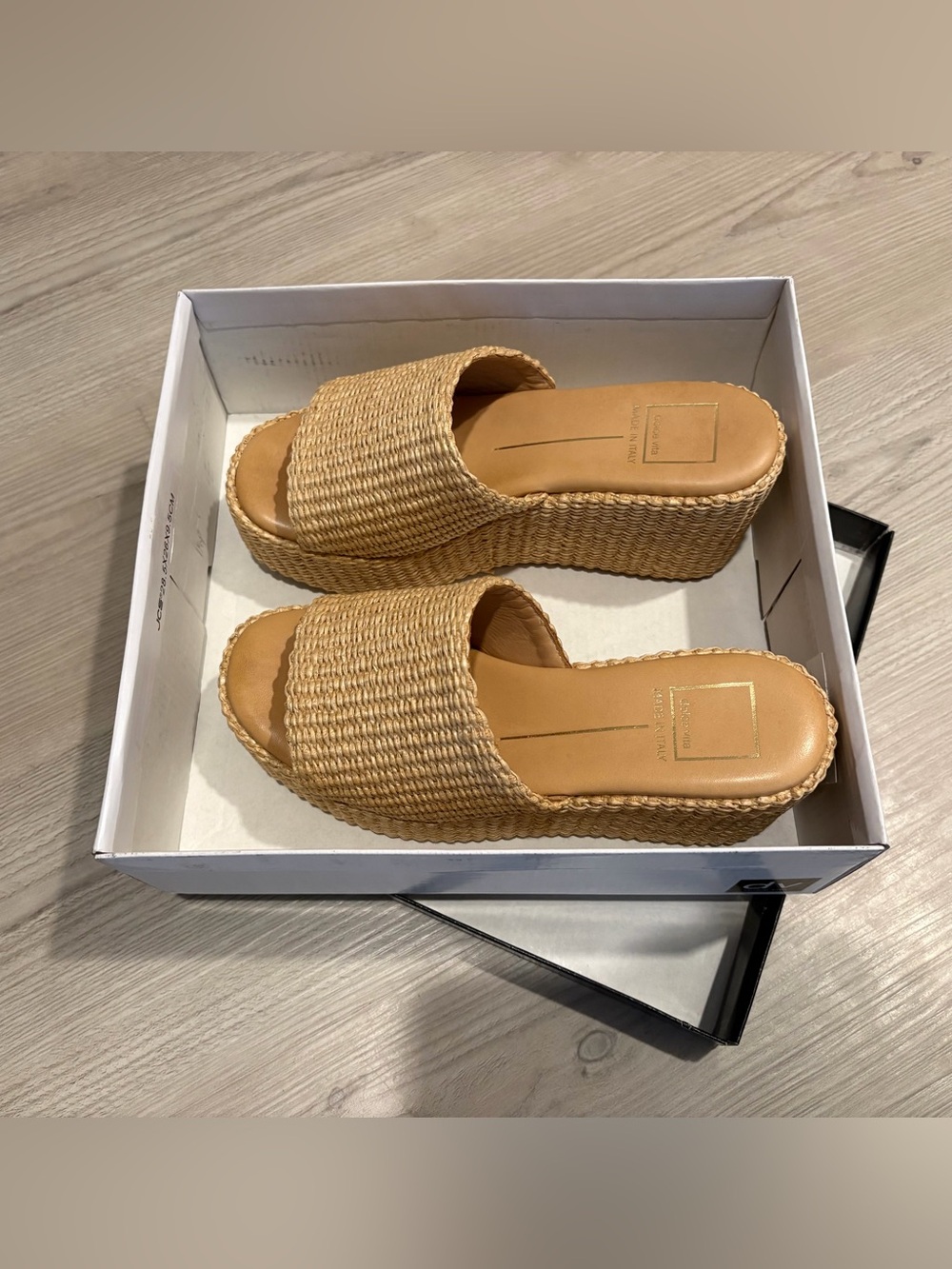 Dolce Vita Natural Jocelyn Woven Platform slides
